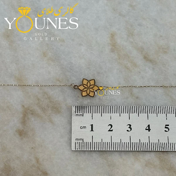 دستبند تمام طلا گلبرگ حکاکی